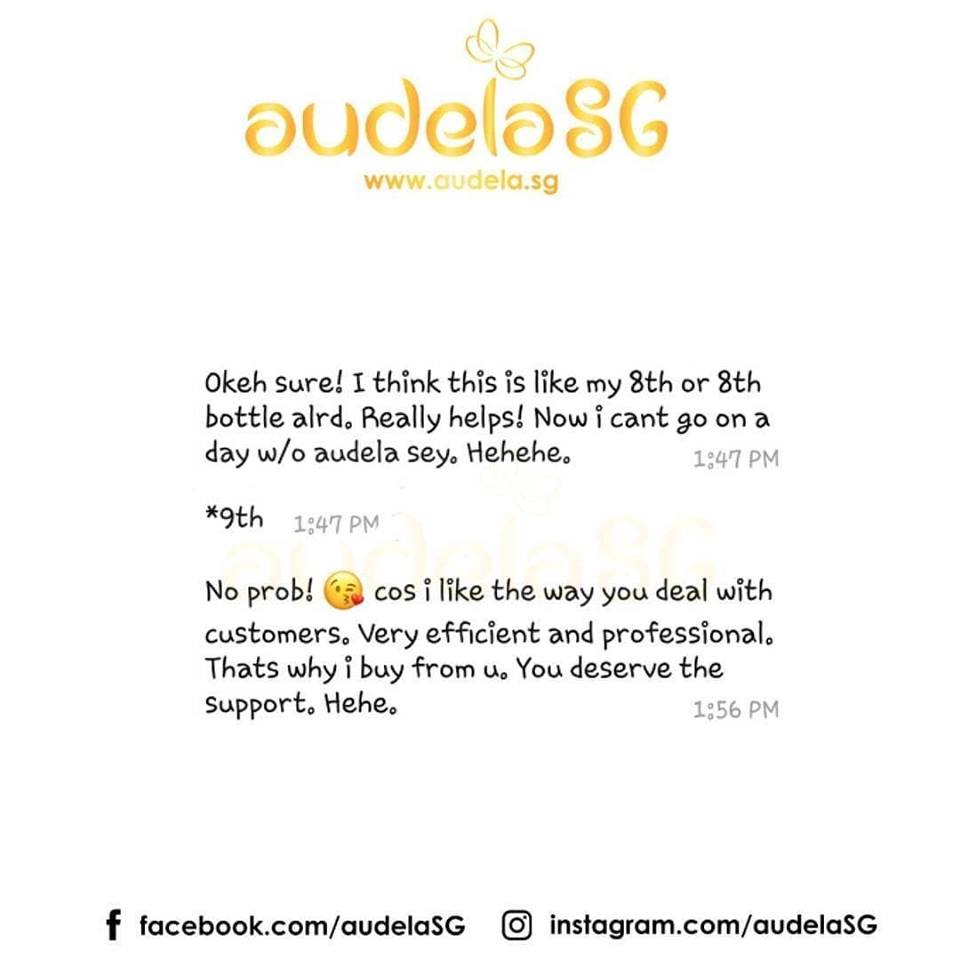 8th or 9th Bottle of Audela. Really helps! Now I can't go on a day without Audela.