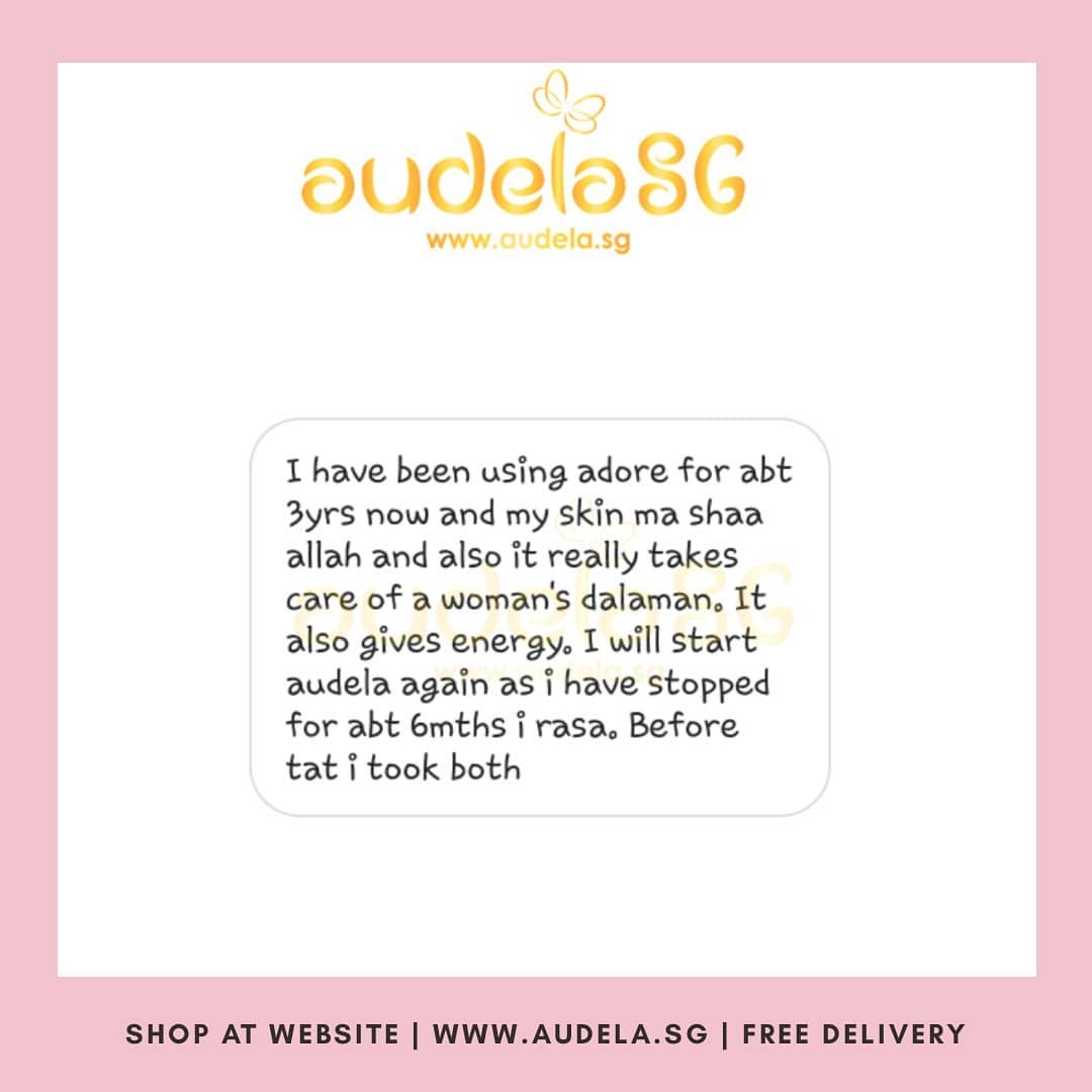 Almost 3 TAHUN minum Adore guys!! Masha Allah.. Our Loyal Customer..🧕 Maknanyer @audelasg pun nk 3 Tahun tau.. We started in 2016!! Time fliess eyyy😳