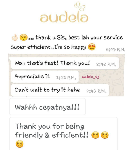 Best lah your service. Super efficient