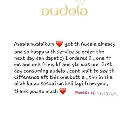 So happy with audela sg service
