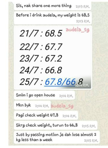 Lose two kilogram in less than a week