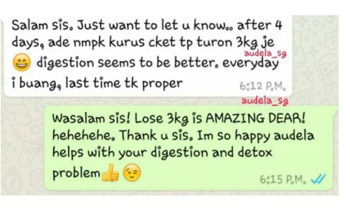 After four days and lose three kilogram