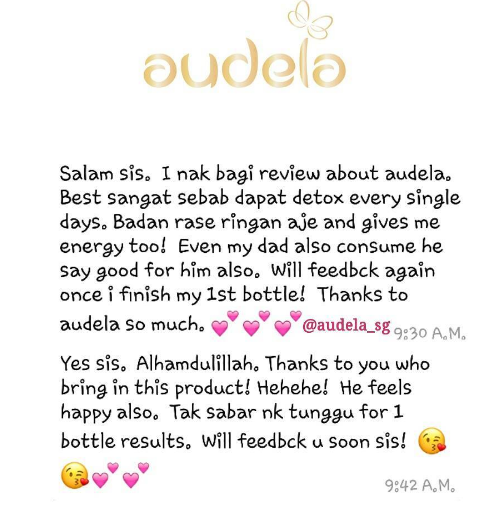 My dad consume audela say its good for him