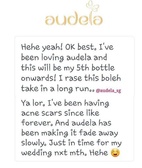 Audela has been making my scars fade away
