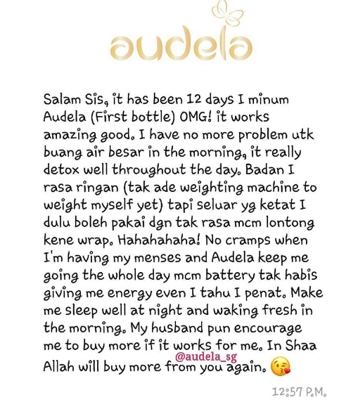 omg audela works amazing good