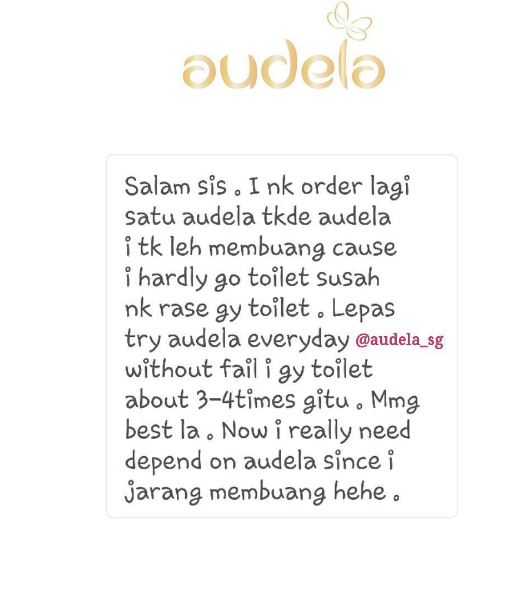 Audela really helps with constipation problem