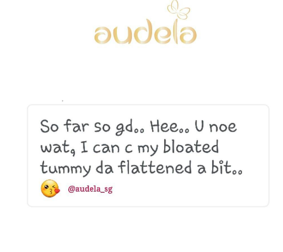 Bloated tummy flattened a bit