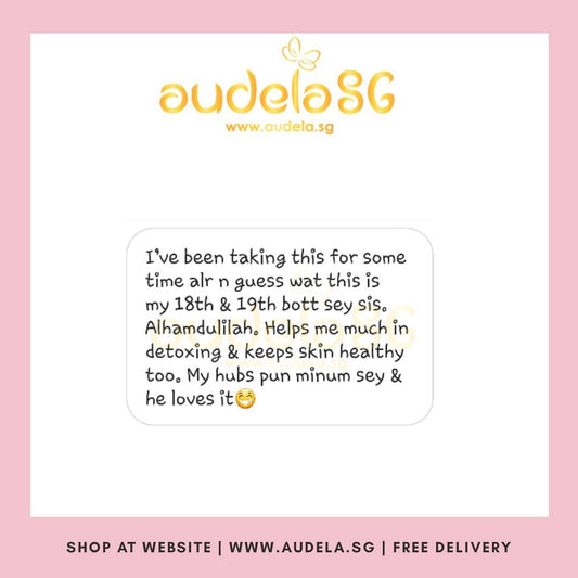 18th & 19th Bottle of AUDELA!! Helps me much in detoxing and keep skin healthy too.