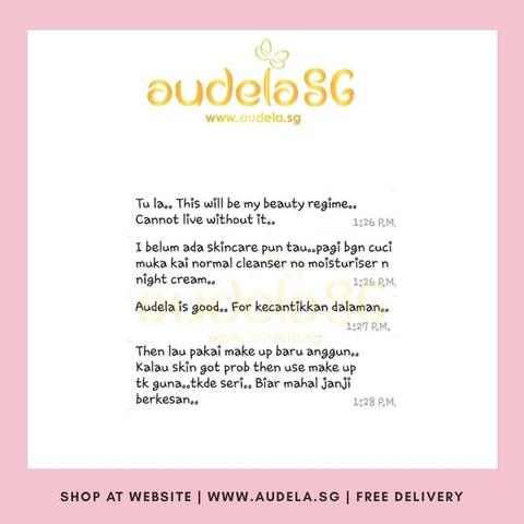This will be my beauty regime. Cannot live without it. Audela is good. For kecantikkan dalaman.