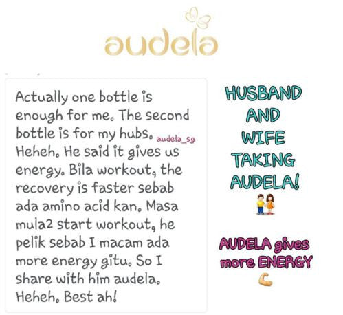 Husband said audela gives him energy
