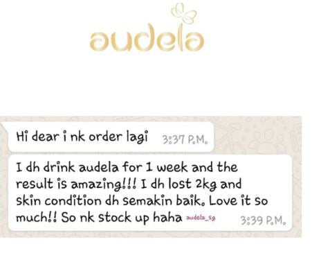 Drink audela for one week and the result is amazing