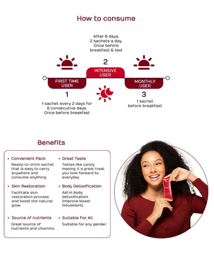 Toujours Advanced Fruit Extracts with Collagen Drink